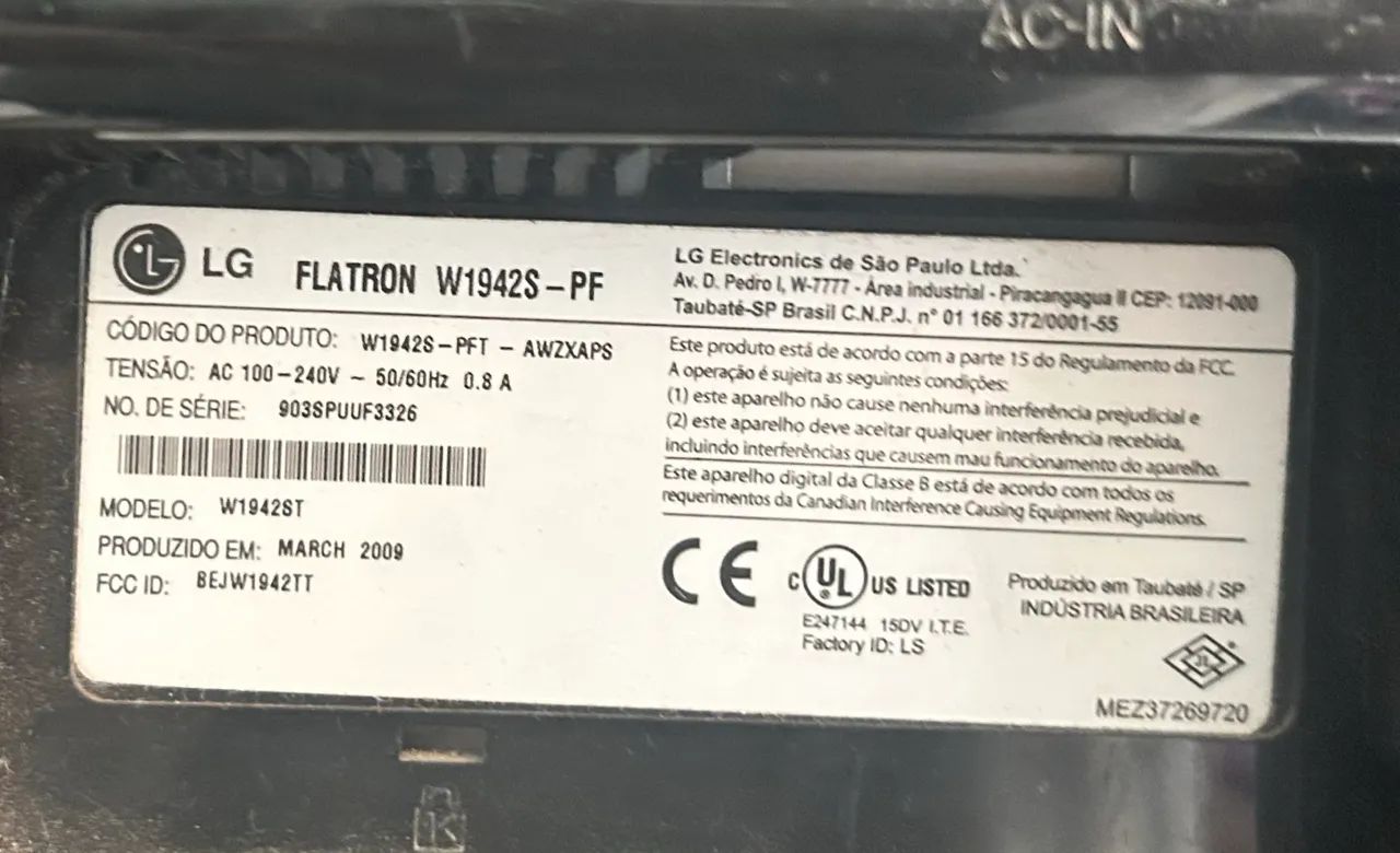 Monitor LG64302736008065121