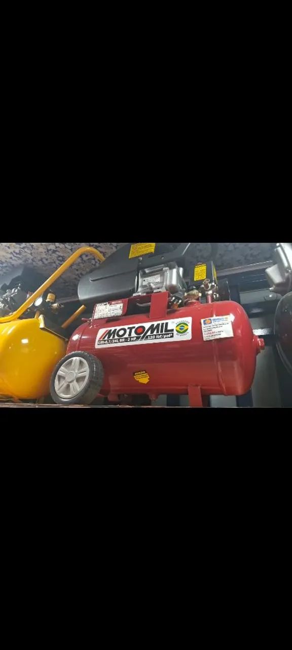 COMPRESSOR 2CV 24LITROS 127/220V 120PSI 8,7PES MOTOMIL - Foto 2