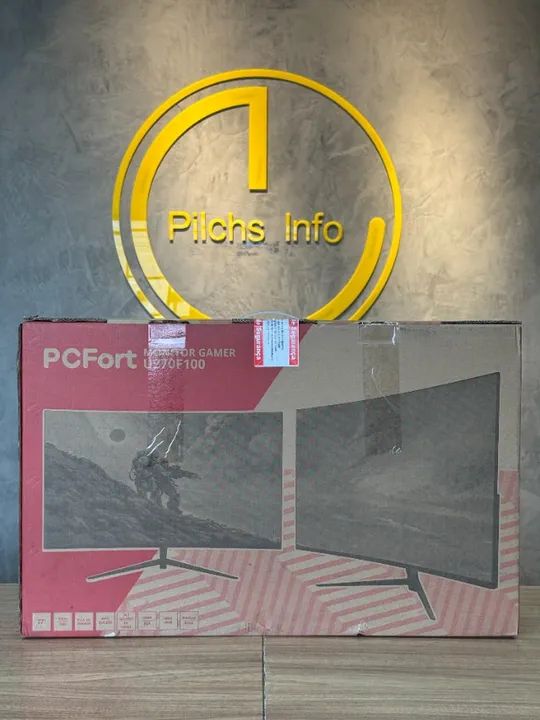 Monitor Gamer PCFort U270F100 27* 100Hz 1MS Curvo Novo - Garantia - Loja Física - Olx - Foto 2