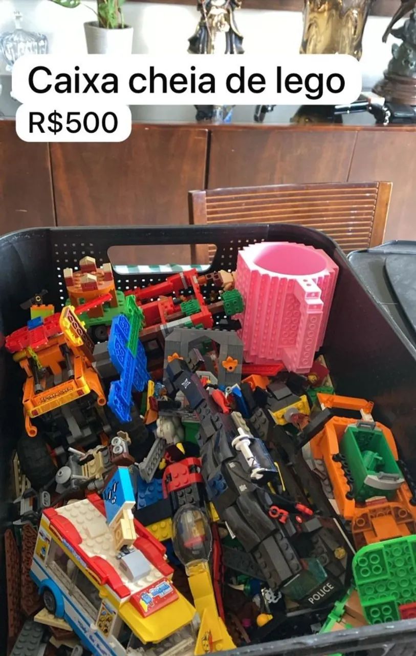 Caixa Cheia de Lego - R$500