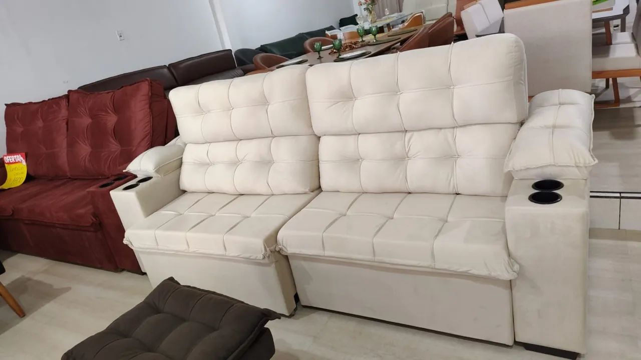 Sofá retrátil promoção pronta entrega 