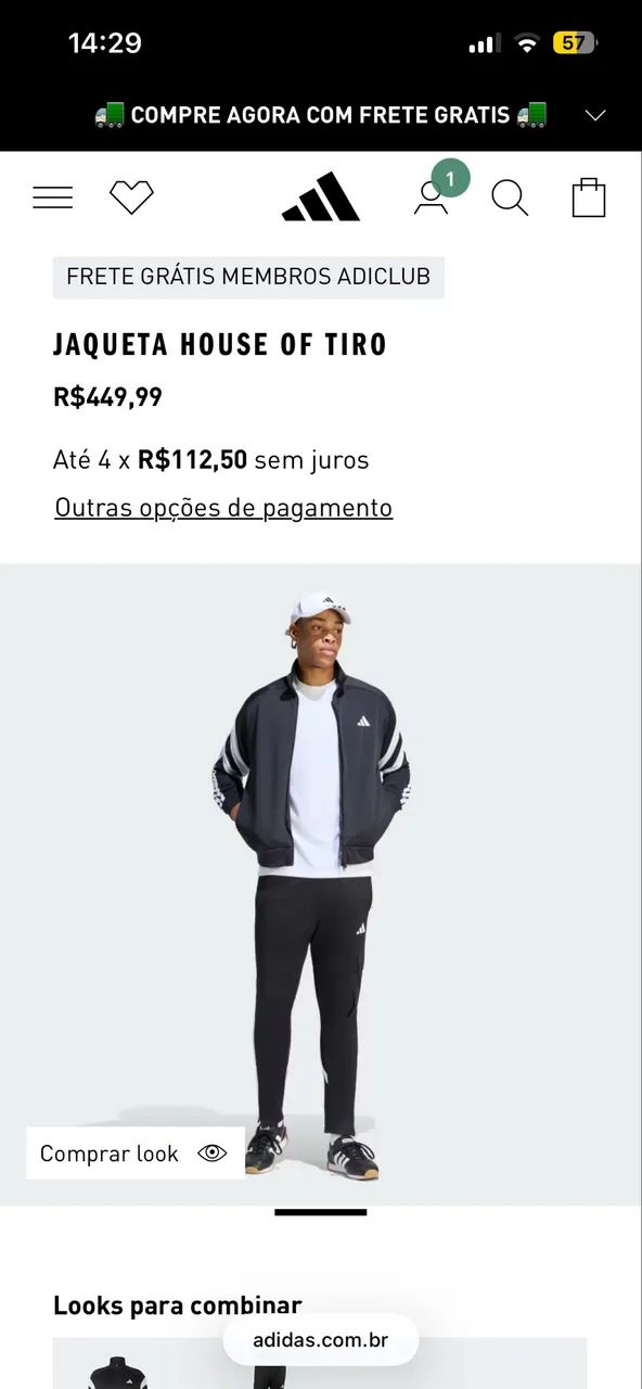 Jaqueta house of tiro Adidas - Foto 2