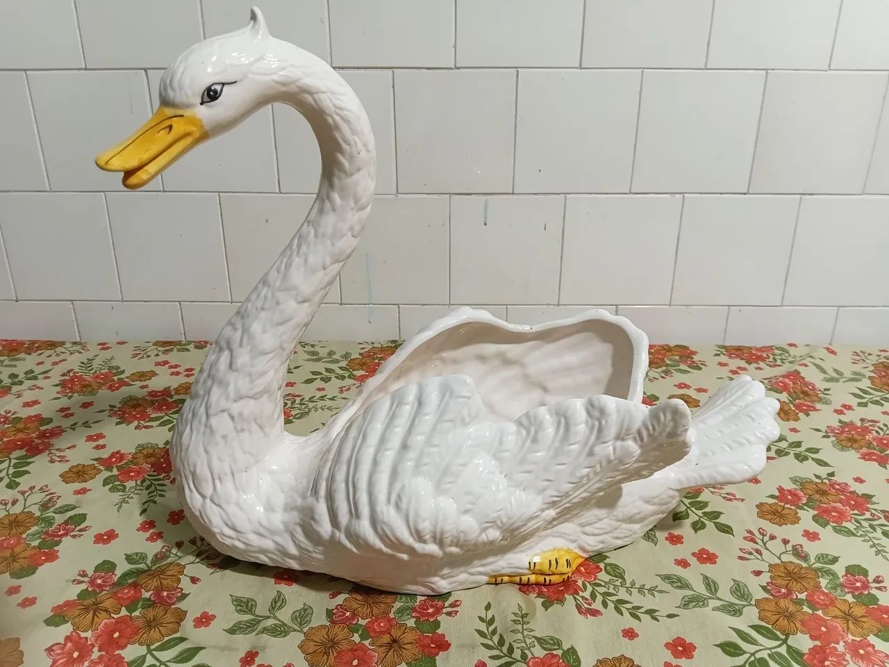 Cisne de porcelana raro e antigo  - Foto 2