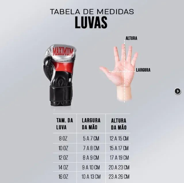 Par de Luva OZ Boxe Muay Thai KickBoxing Maximum  - Foto 3