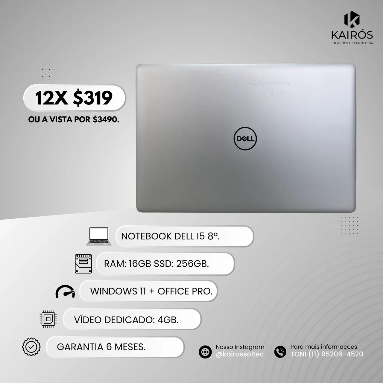 Notebook dell i5 8 Ger. Com garantia - Foto 4