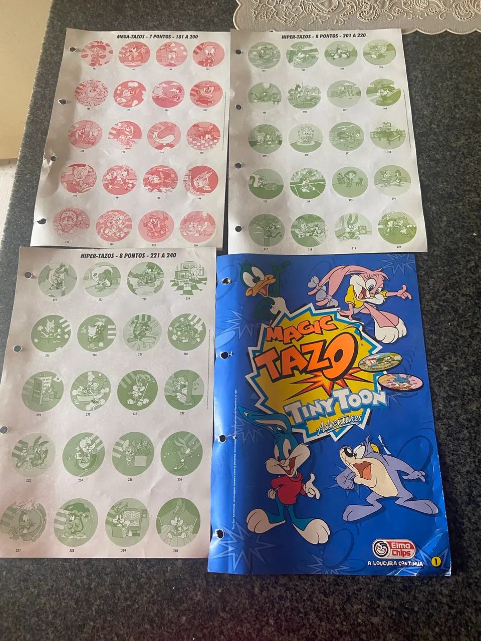 Album tazos tiny toon (folhas)