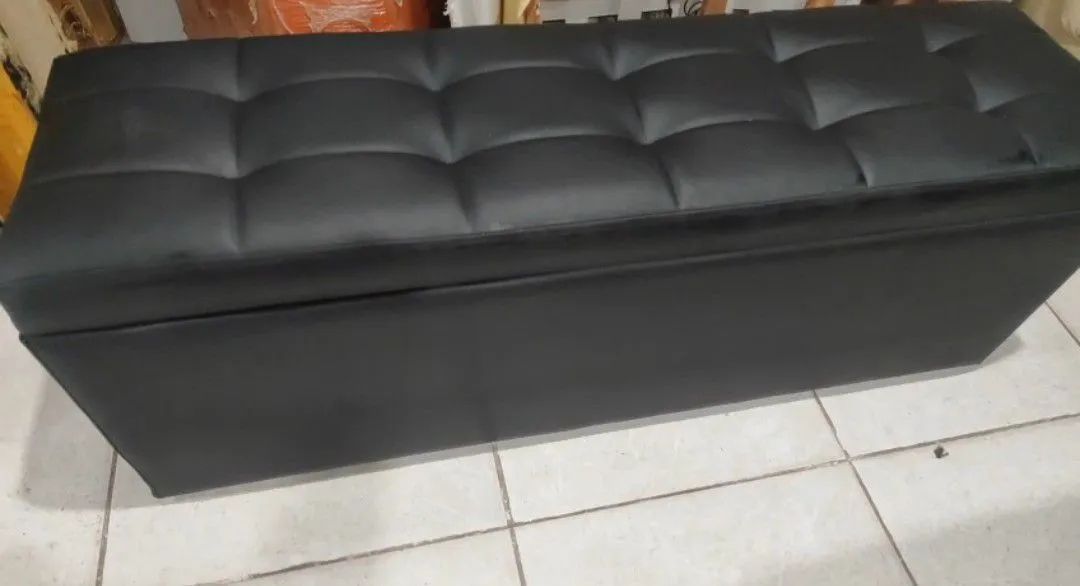 Promoção puf baú sintético e Suede veludo  - Foto 3