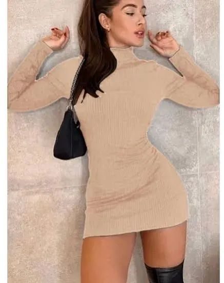 Vestido bege canelado - Foto 3