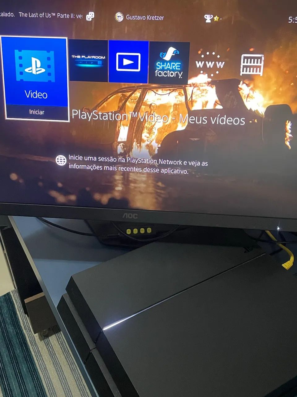 PlayStation 4 (PS4) 500 GB + controle, cabos e brindes - Foto 5