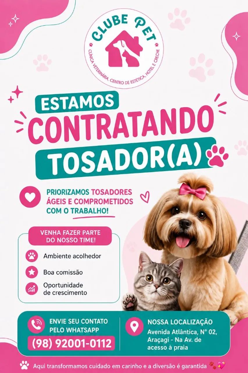 VAGAS PARA TOSADOR(A)