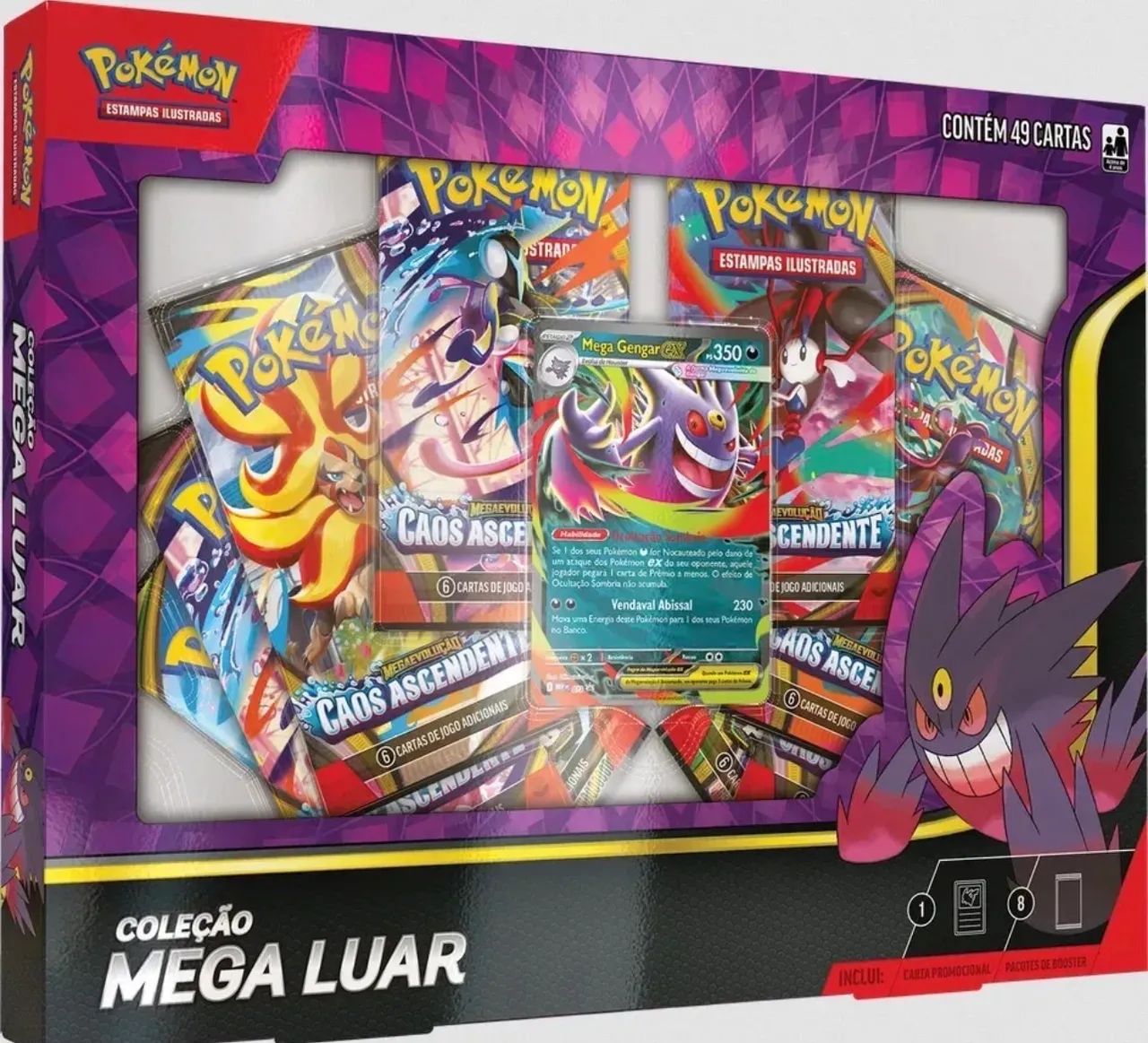 Box Pokémon TCG Mega Gengar EX (Coleção Mega Luar) - Original Copag Lacrado - Foto 3