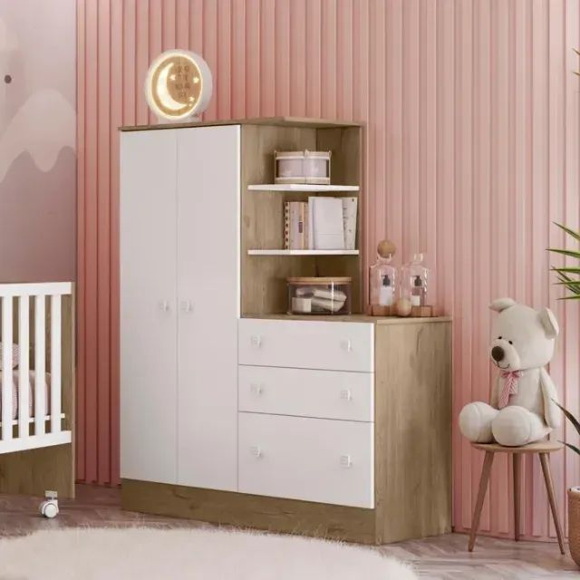 Guarda Roupas Com Cômoda Doce Sonho 4728 - Foto 2