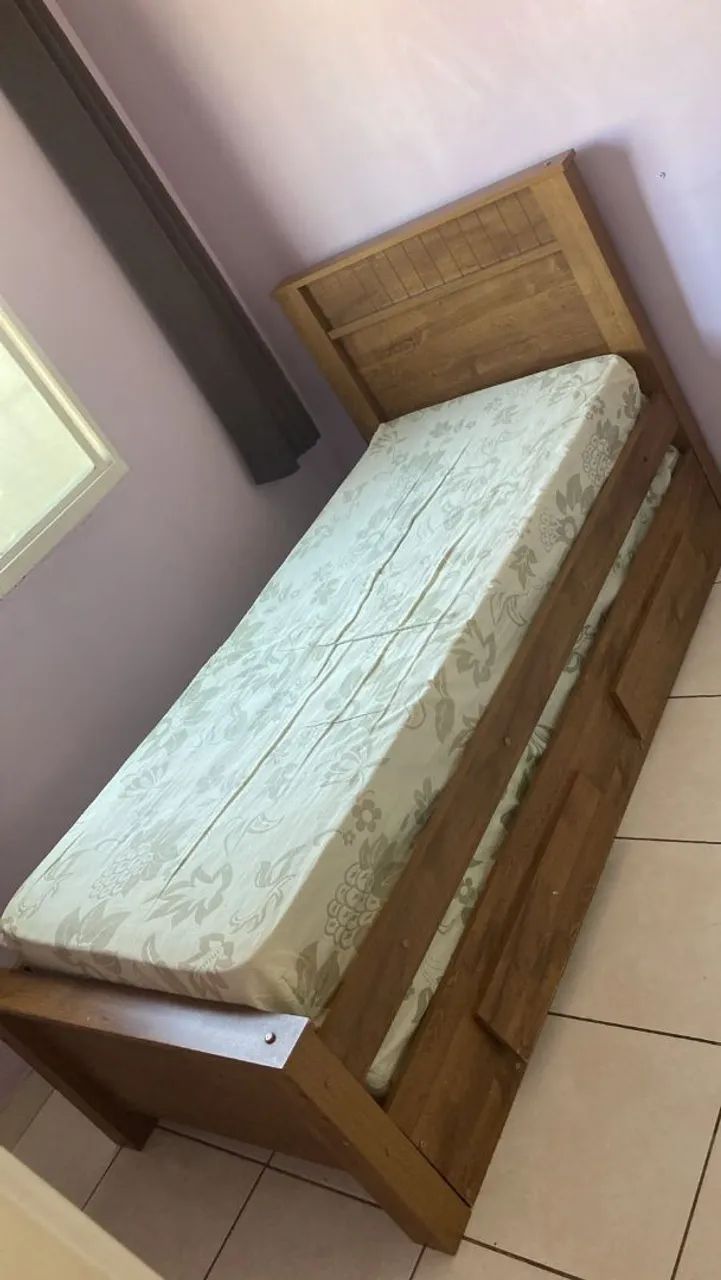Cama com auxiliar com colchões  - Foto 5