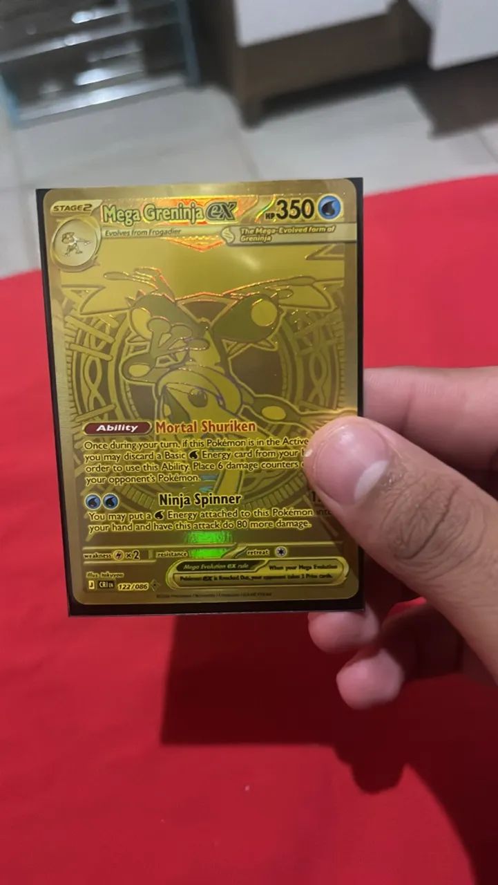 Mega Greninja Dourado. ( Inglês )