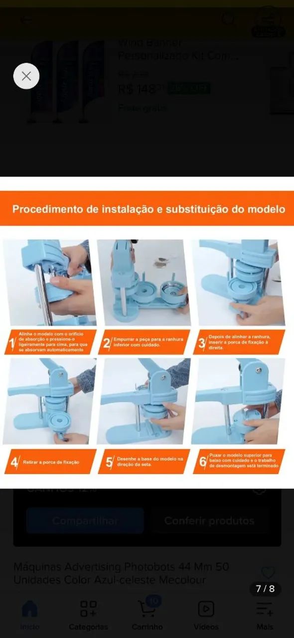 Máquina de bottons e Imã  - Foto 3