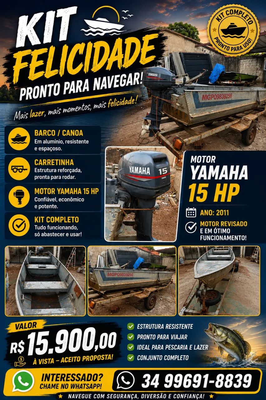 Canoa e motor 