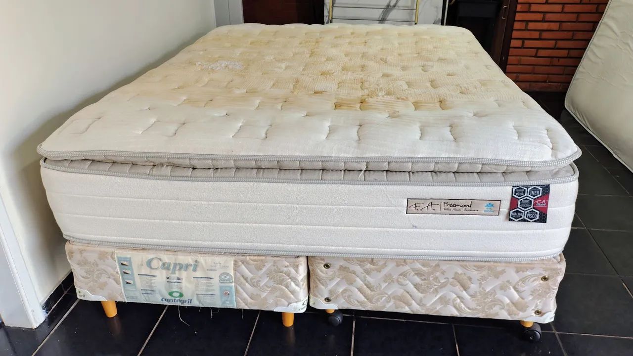 Cama box Queen 1,58x1,98 usada  - Foto 5