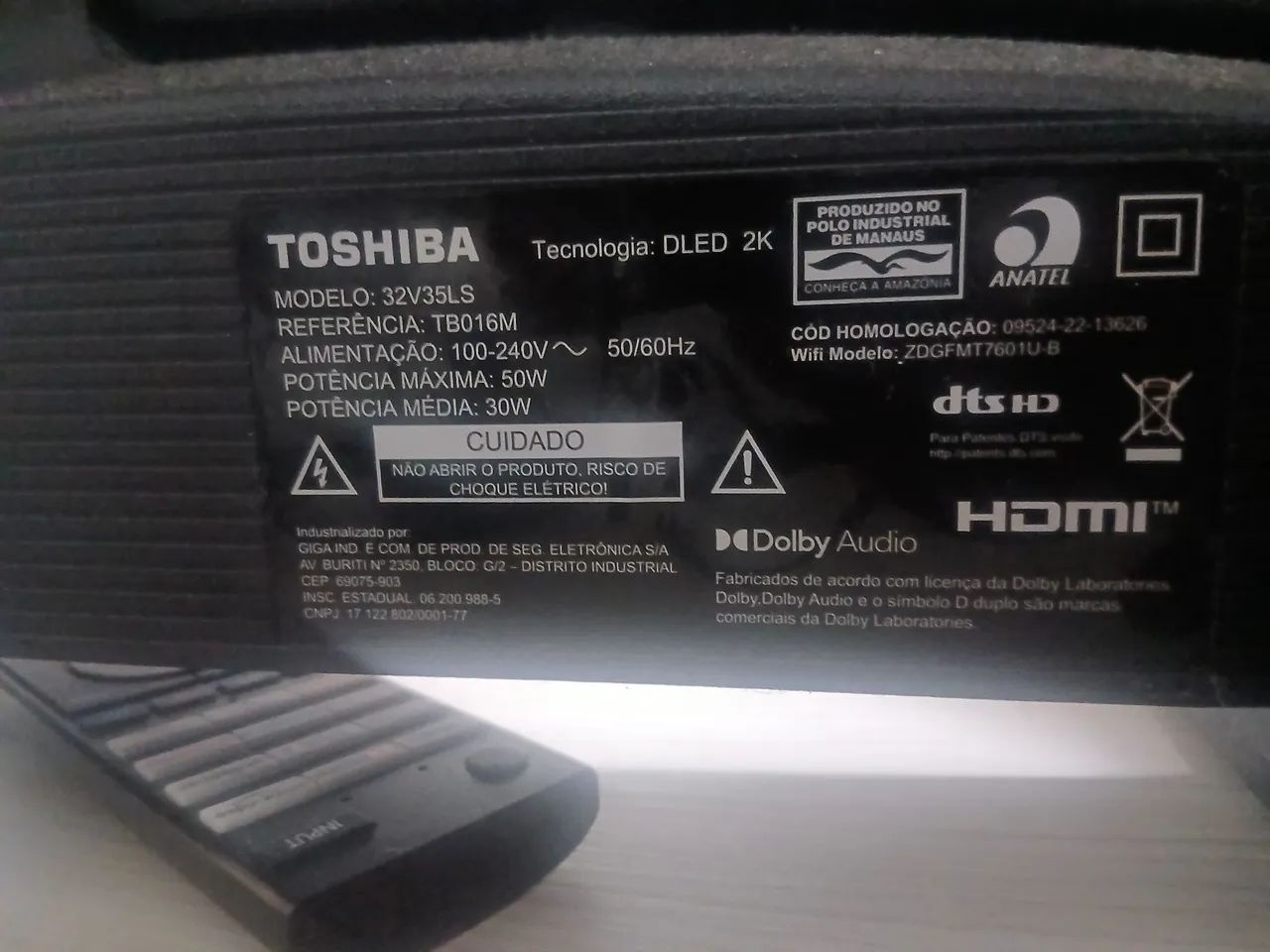 TV Led 32 Polegadas Toshiba Brotas - Foto 2