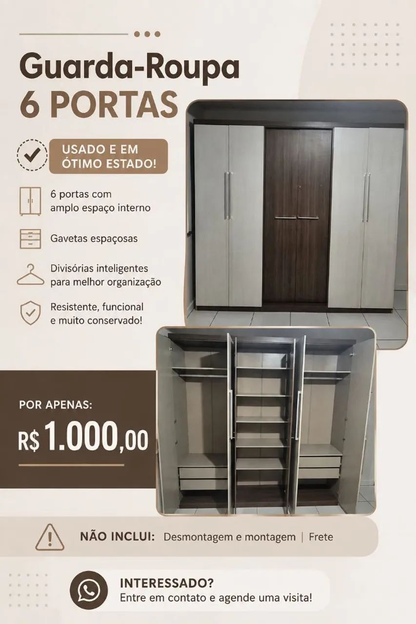 Guarda Roupas 6 portas