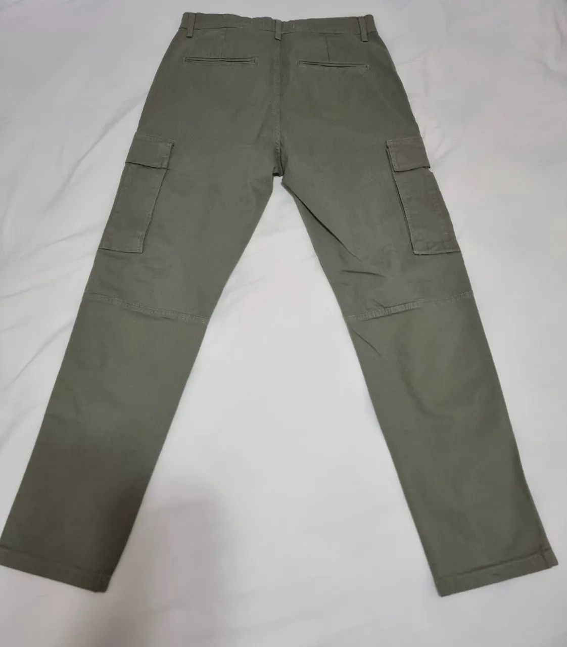 Calça de sarja cargo wide leg - Foto 2