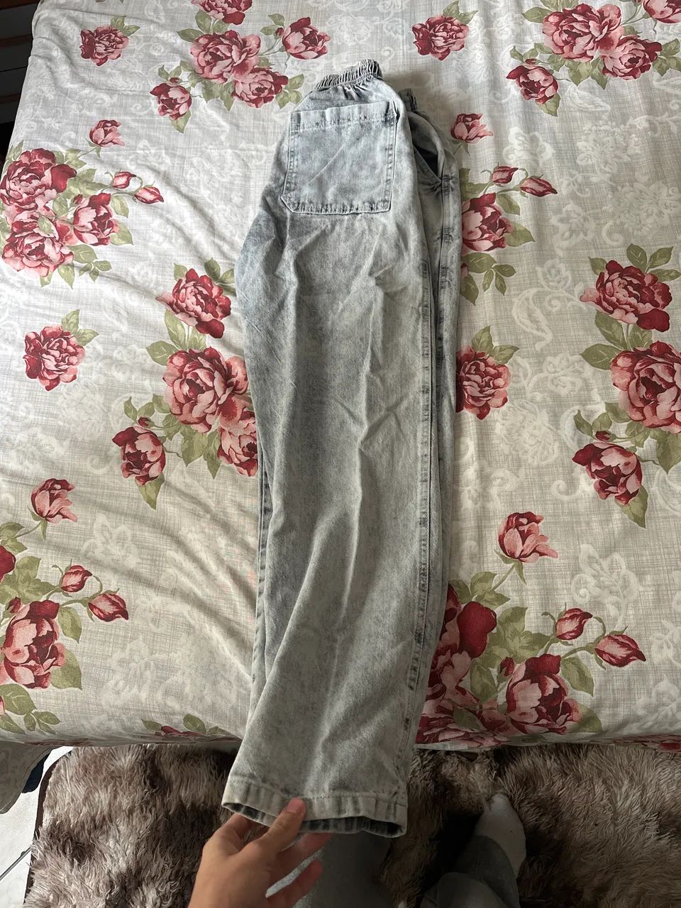 Calça baggy jeans cinza  - Foto 2