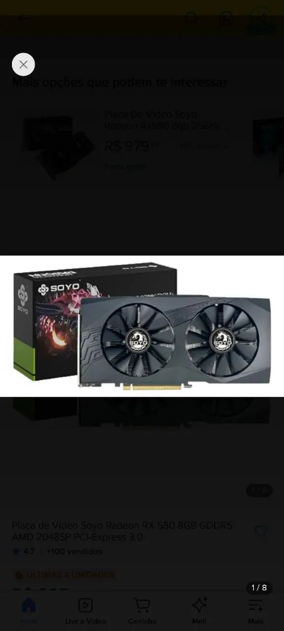 Rx580 2048sp 8gb soyo