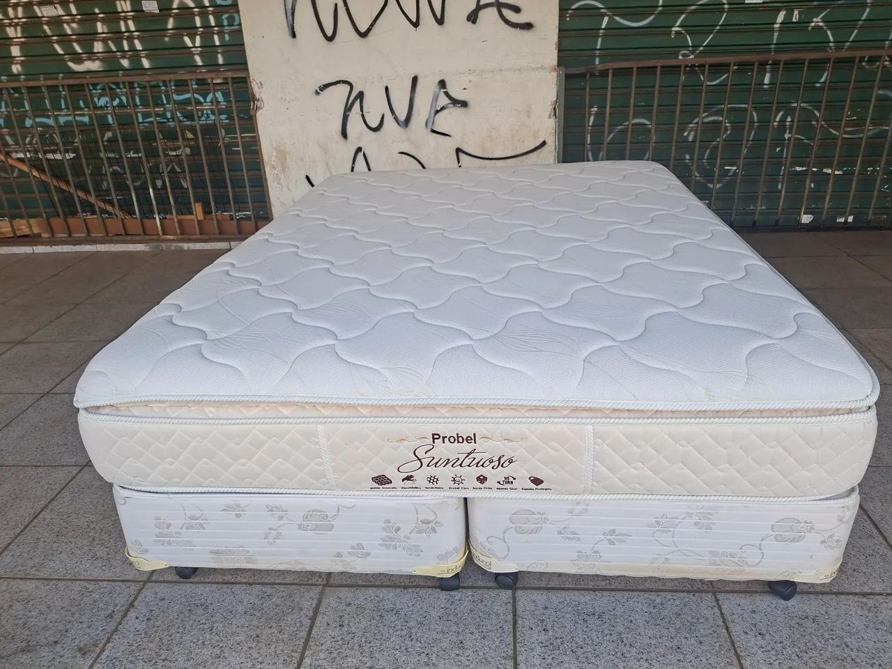 Cama box Queen size colchão probel molas ensacadas bambu  - Foto 2