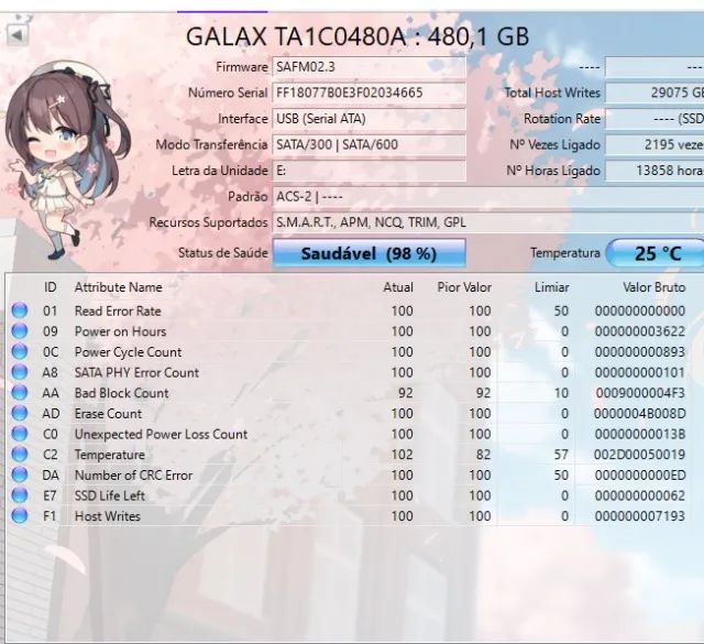 SSD 480 GB Galaxy Gamer