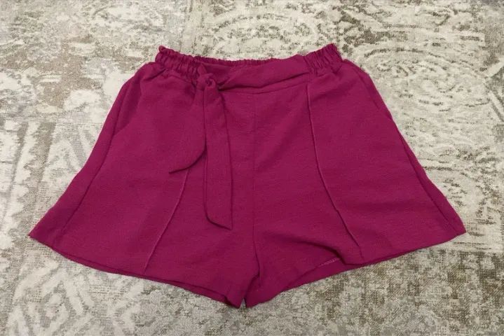 Shorts alfaiataria rosa escuro