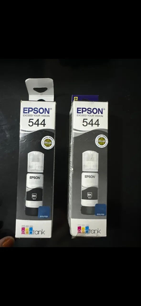 Kit com 2 Garrafa de tinta T544122-BR 65ml de cor preta Epson