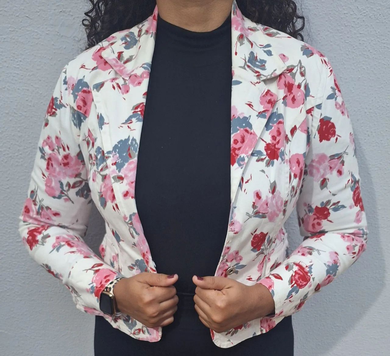 Jaqueta Sarja Estampada - Desapego