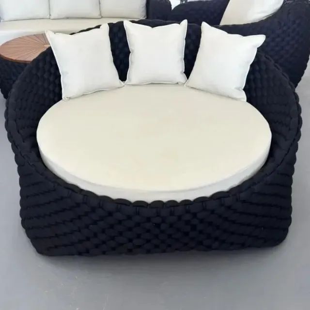 Chaise em tricô náutico 