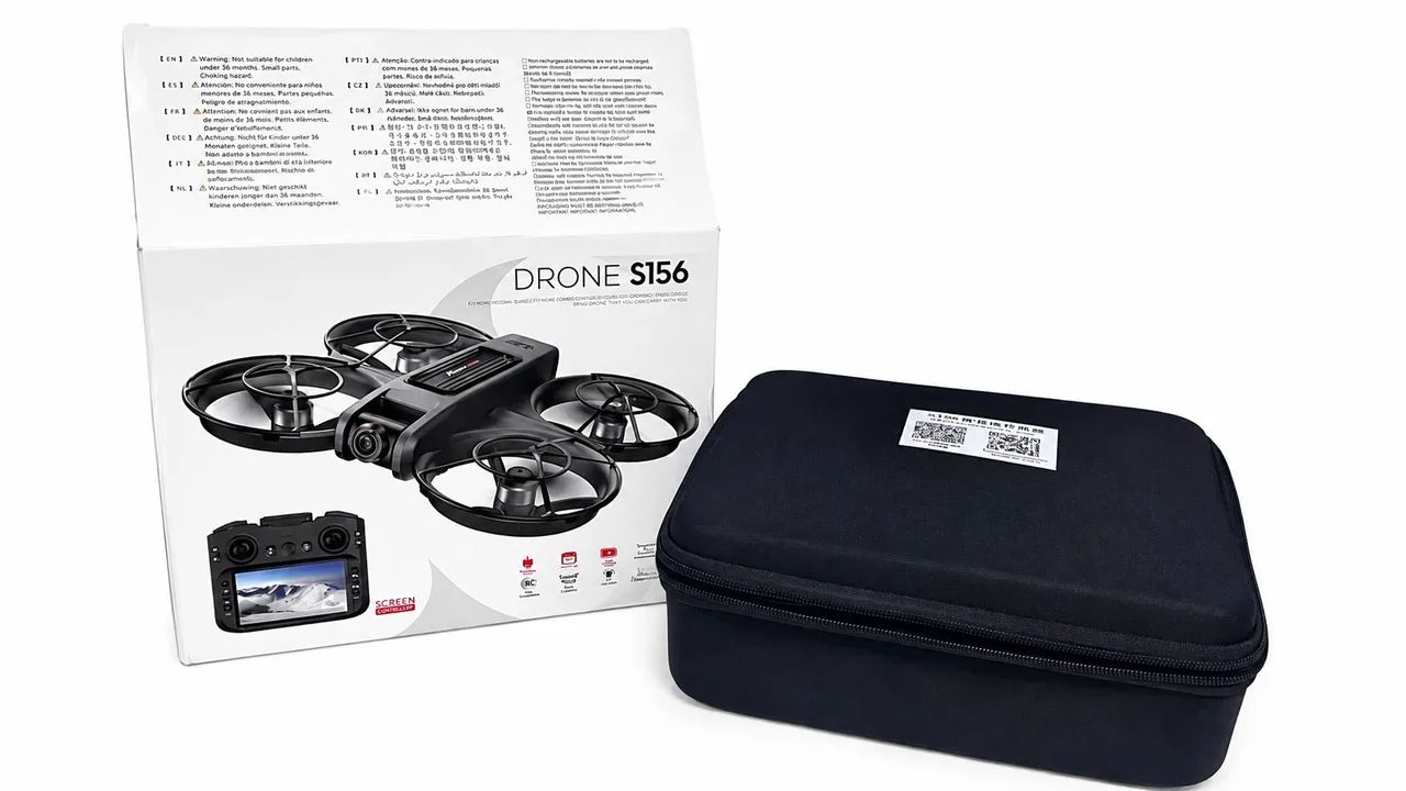 DRONE S156 COM CÂMERA DUPLA + CONTROLE COM TELA + CASE - Foto 2