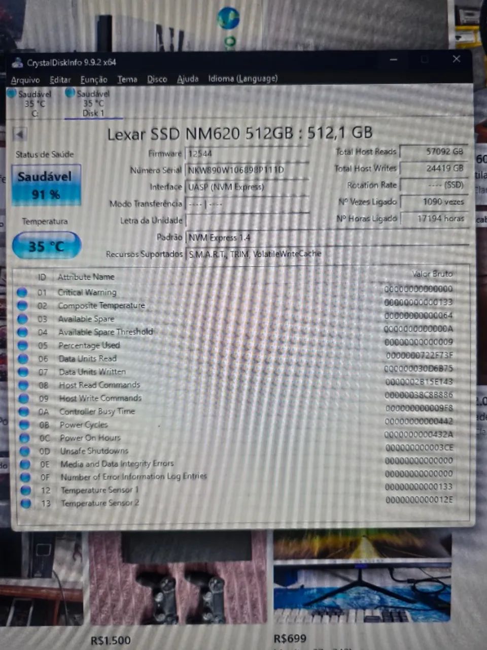 SSD 512GB NVME LEXAR - Foto 3
