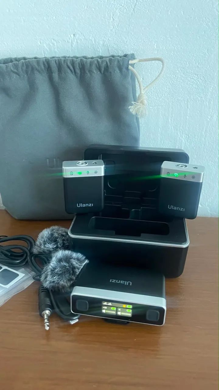 Microfone de Lapela Ulanzi Duo AM-18 com armazenamento interno  - Foto 4