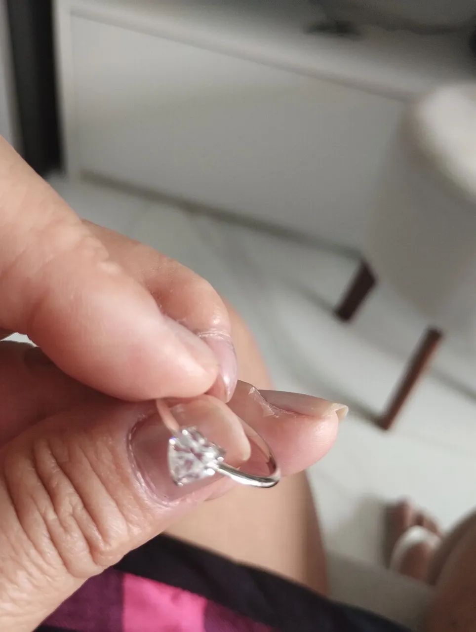 VENDO ANEL EM MOISSANITE MODELO CORAÇÃO  - Foto 2