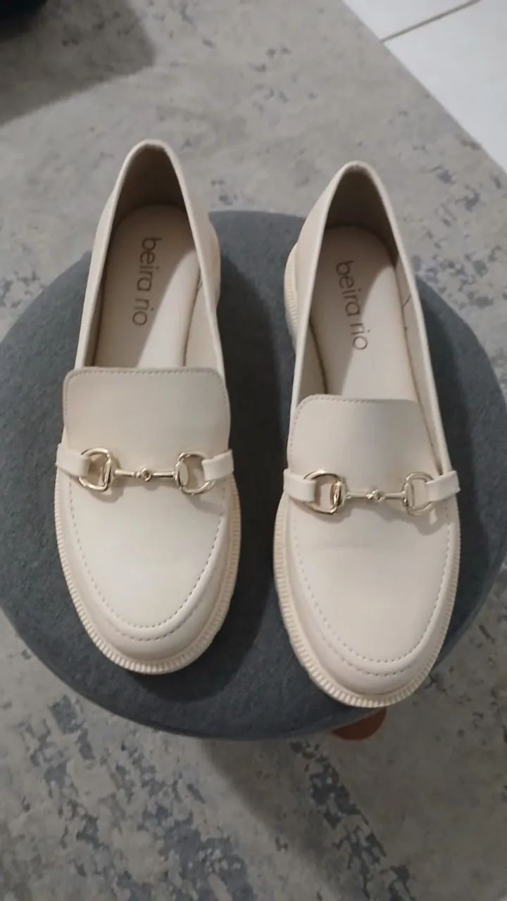 Mocassim Feminino Beira Rio Off White Nº 37 - Foto 3