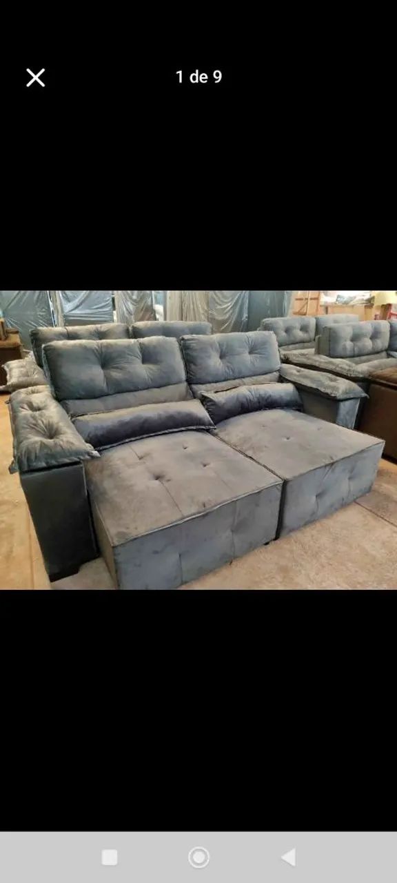 Sofá retrátil reclinável 