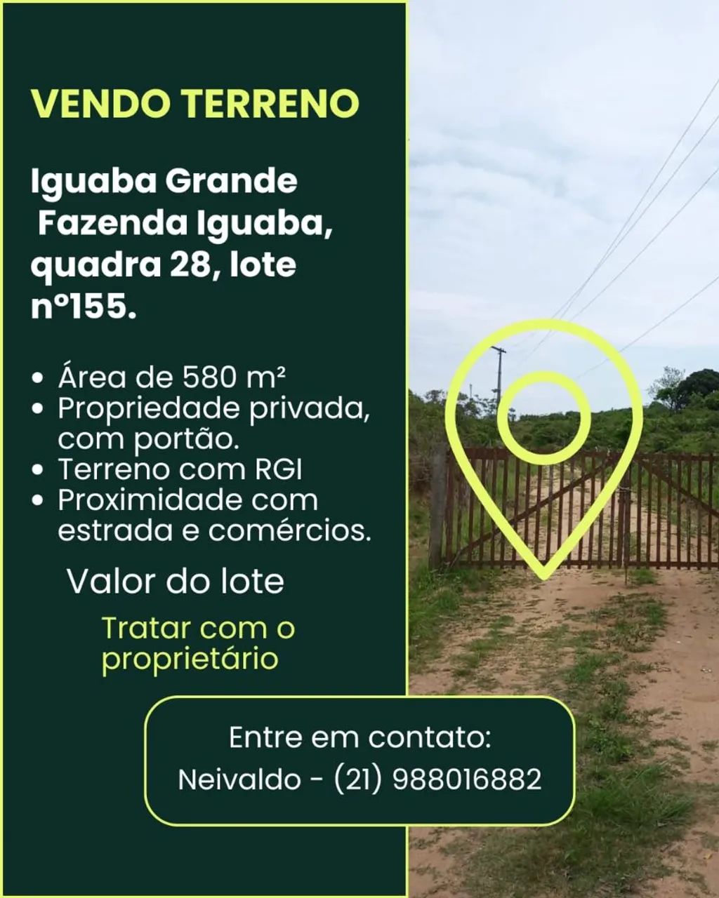 Aceito proposta: Vendo terreno de 580m2 em Iguaba Grande  - Foto 2