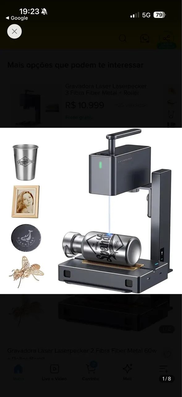 Máquina de Gravação a Laser 