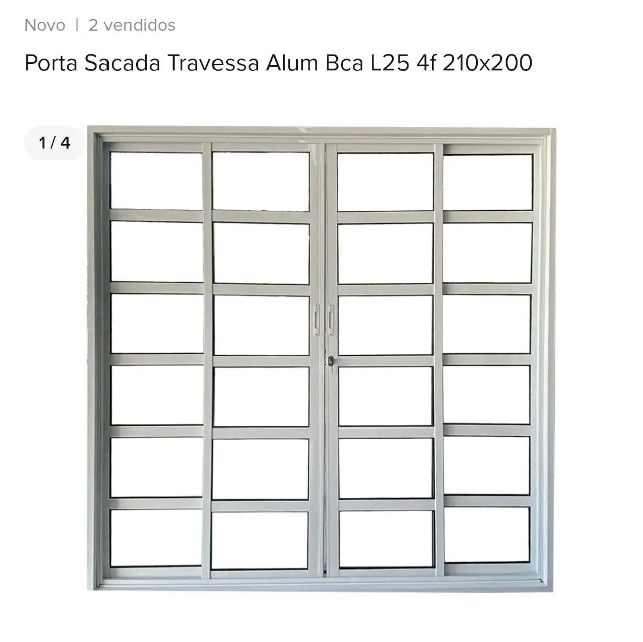 Vendo porta alumínio nova na caixa 