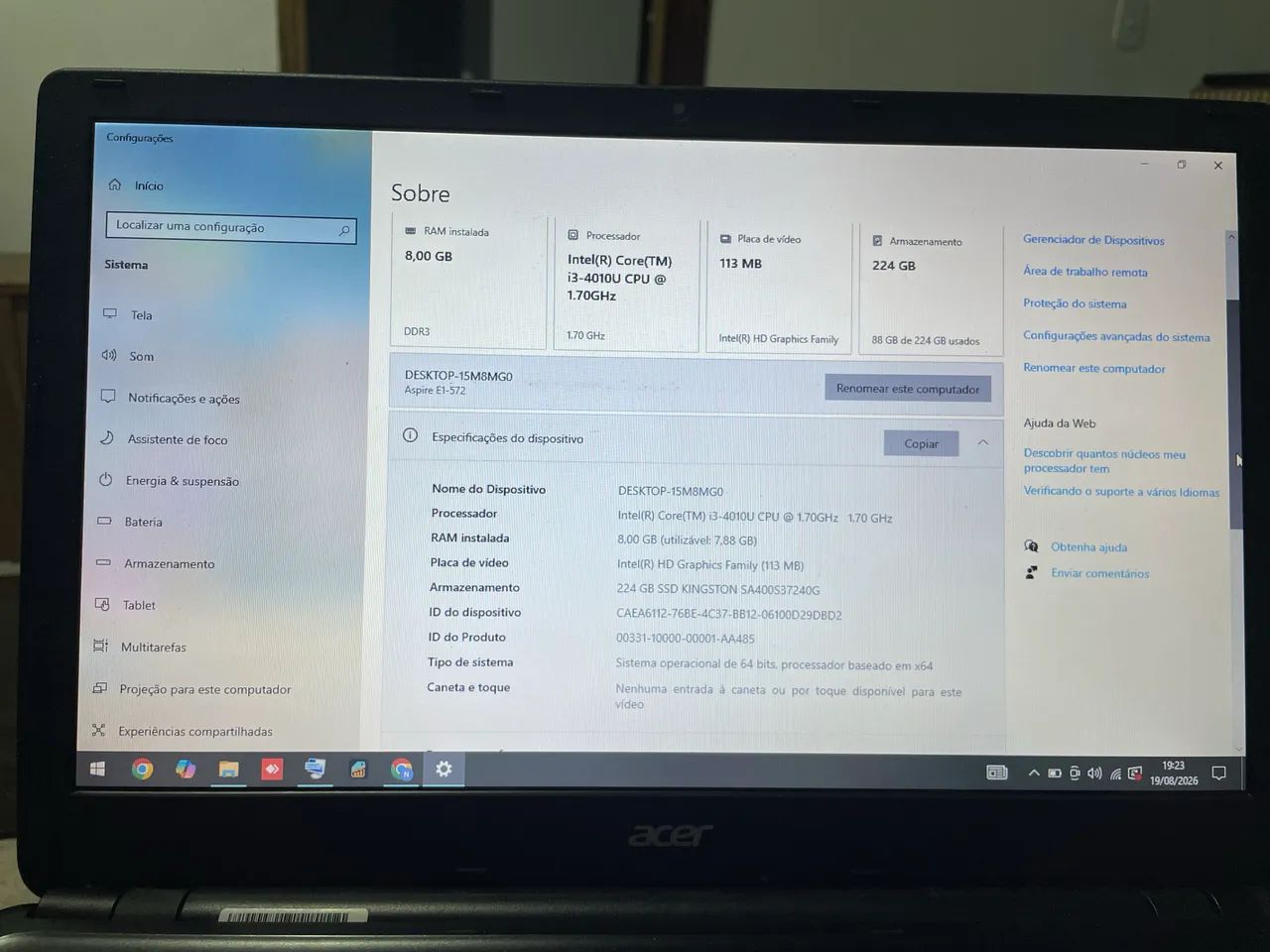 Notebook Acer Aspire  - Foto 5