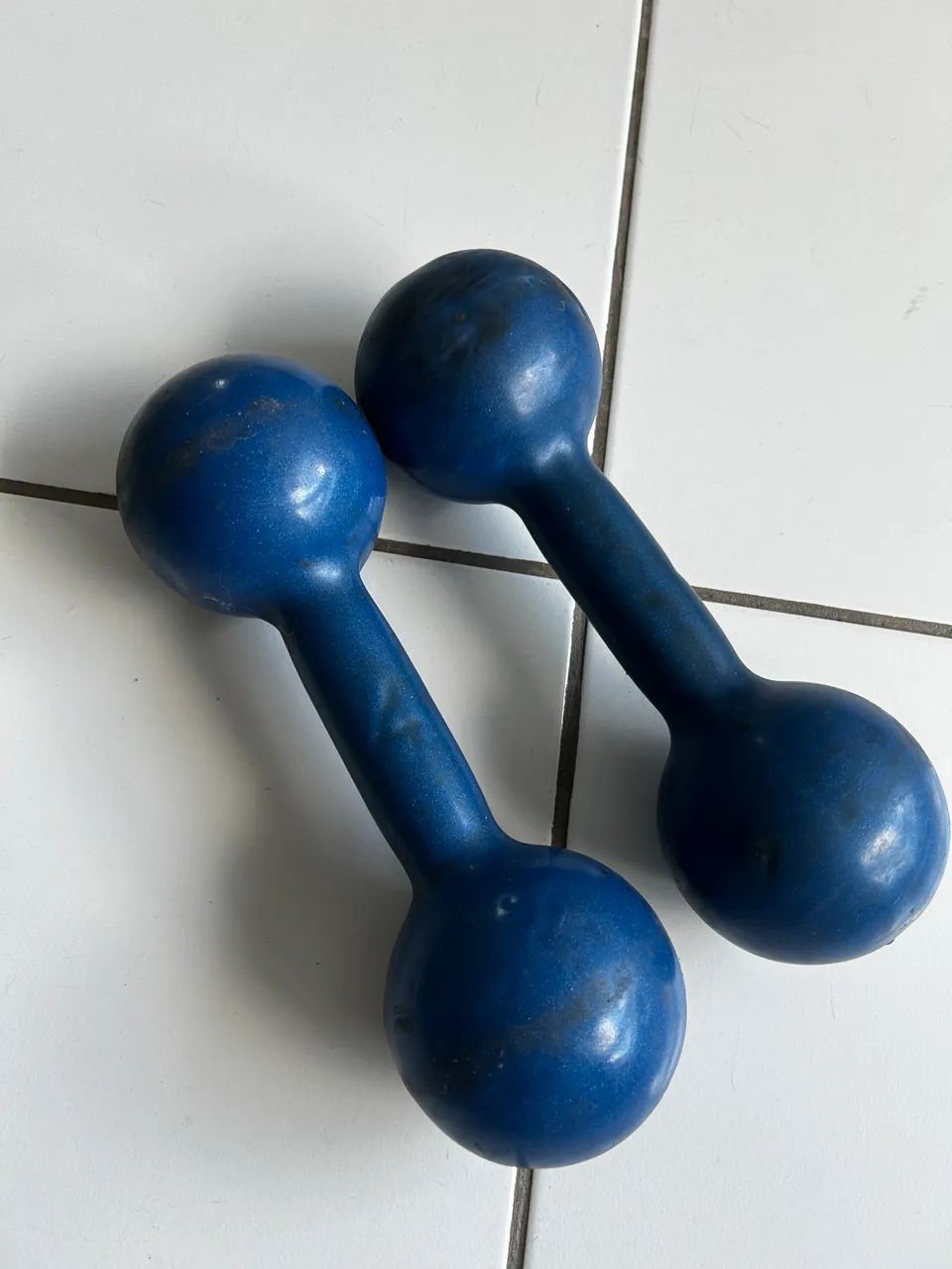 Par de halteres (4kg) cor azul - Foto 2