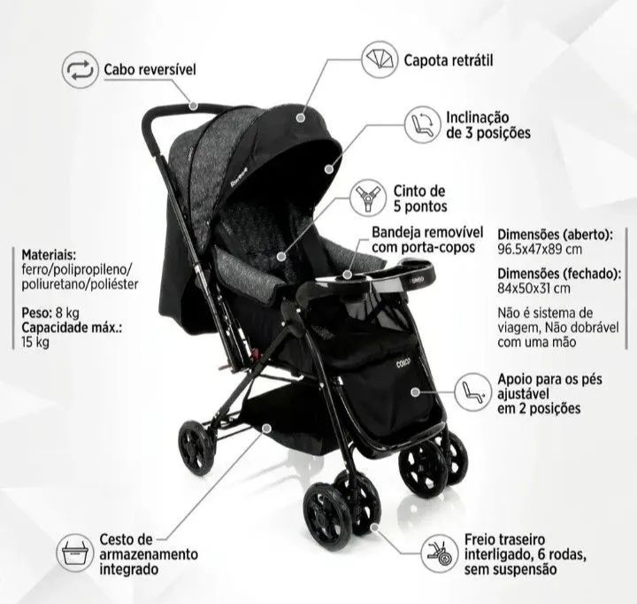 Carrinho de bebê - Foto 2
