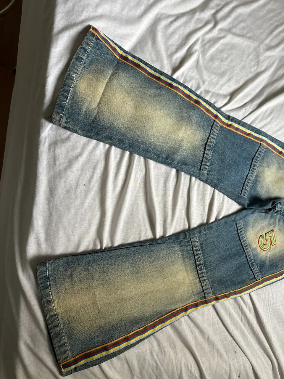 Calça jeans TAM 8 arco-íris  - Foto 4