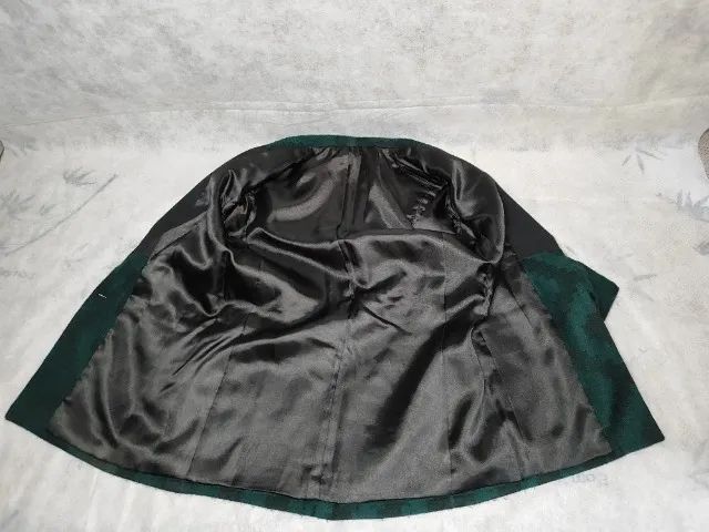 Blazer Masculino Verde Com Risca Ondulada Pretas Antigo - Foto 5