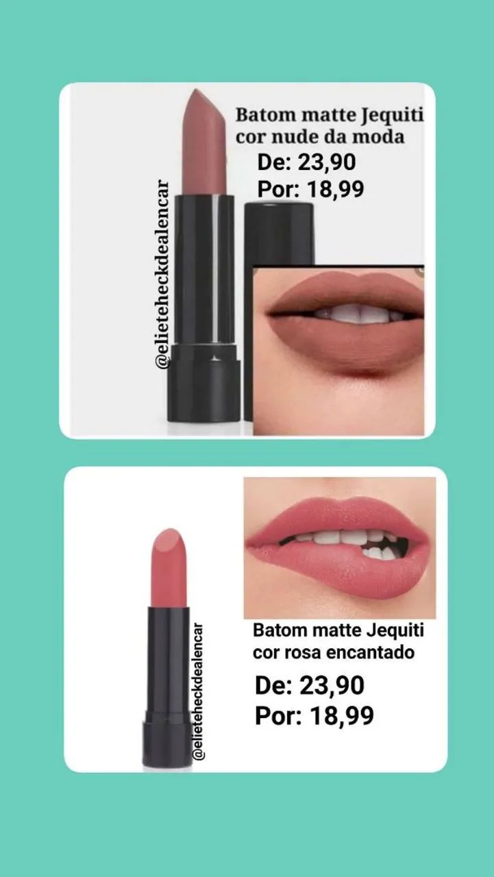 Batom Jequiti matte e hidratante  - Foto 5