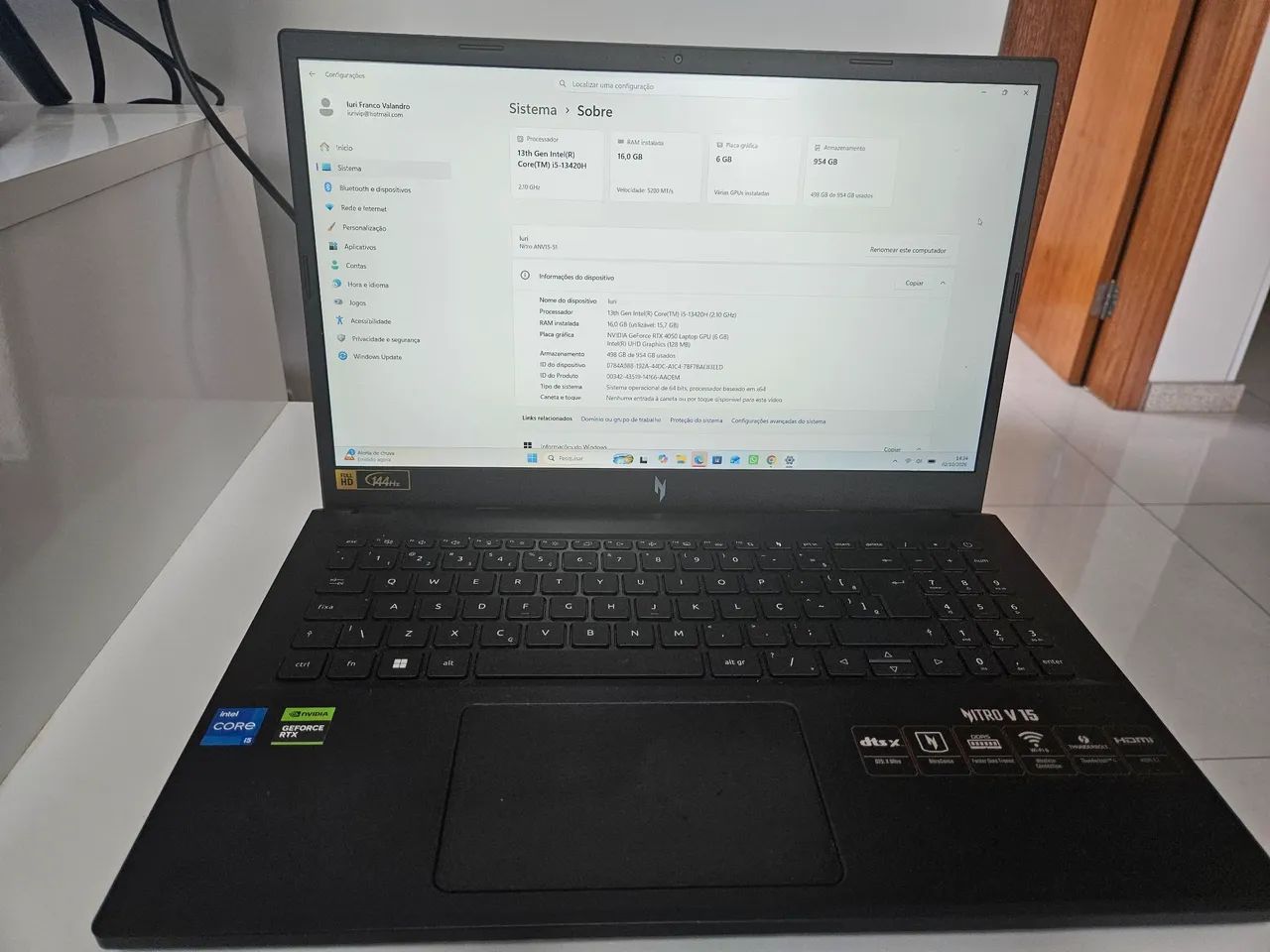 Notebook Gamer Acer Nitro  - Foto 3
