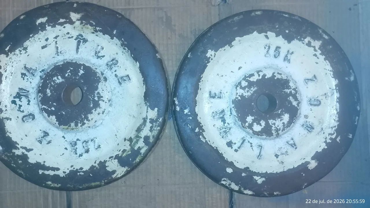 Anilhas de ferro com 25 cada