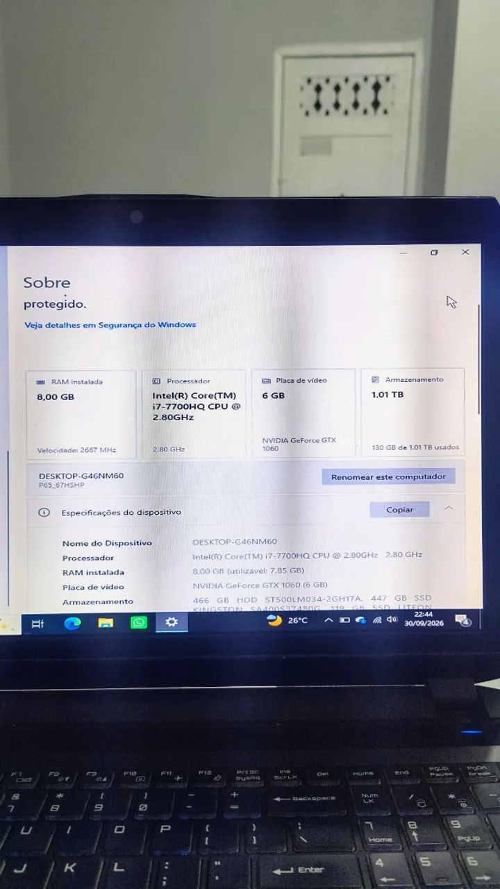 Notebook AVELL I7 8GB de RAM 1TB de Memória  - Foto 2